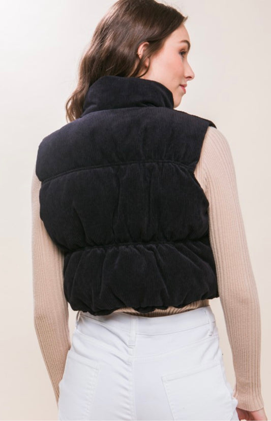 Black Corduroy Vest