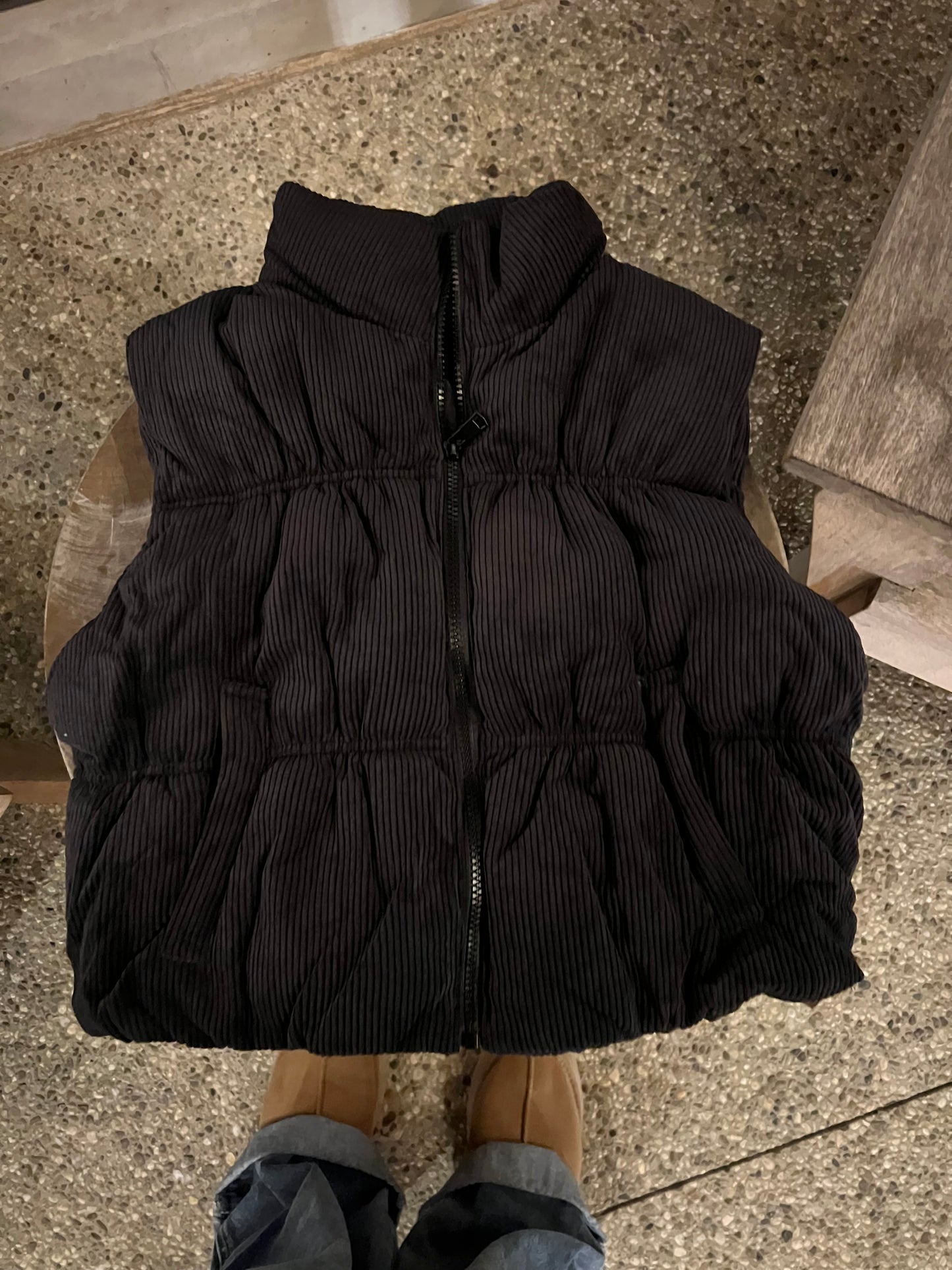 Black Corduroy Vest